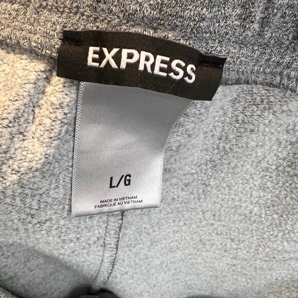 Express Jogger Pants Shine Women's Size L Gray Drawstring Performance Activewear - Picture 5 of 6